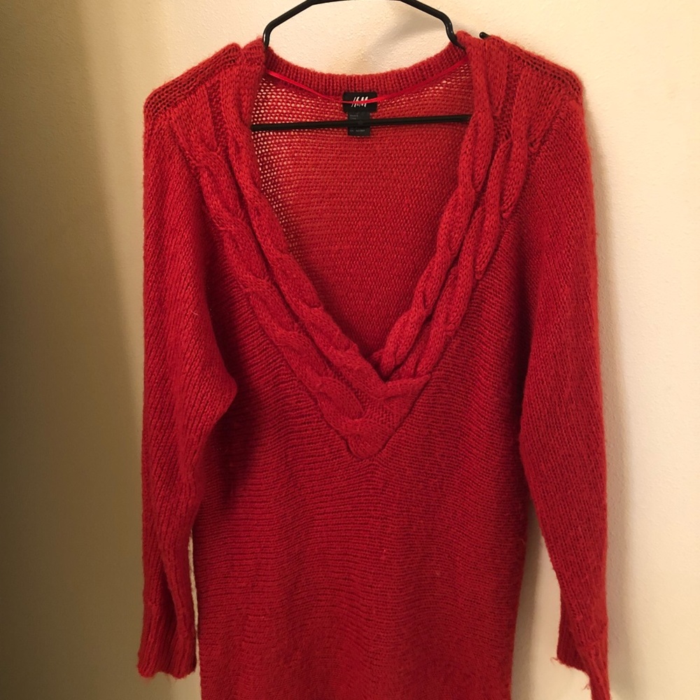 Orange Long-Line H&M Sweater/Sweater Dress